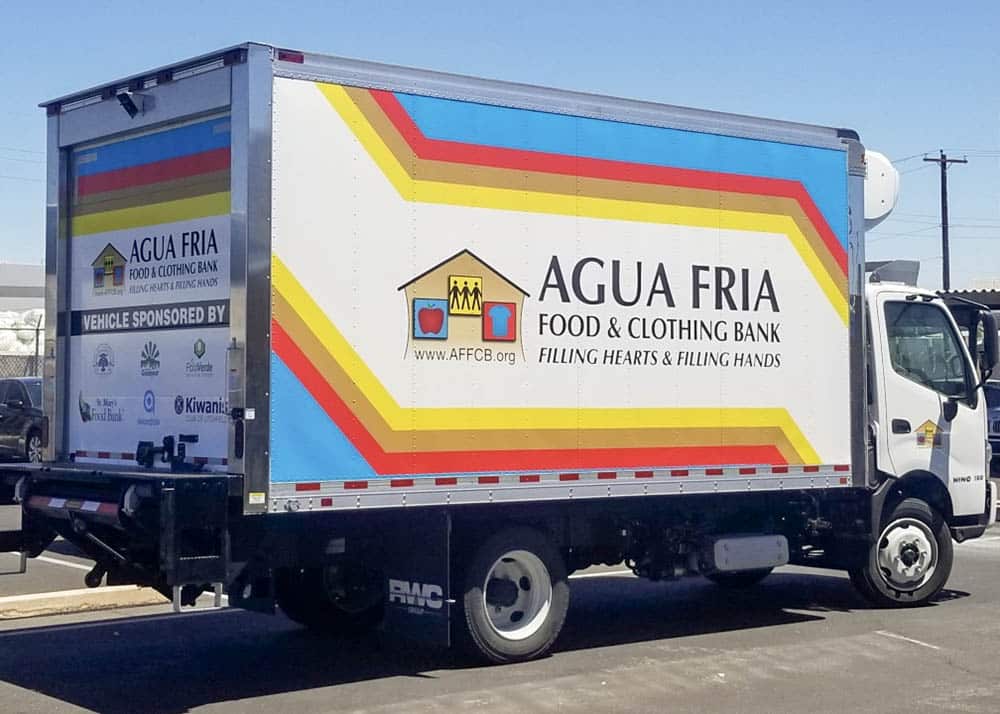 Agua Fria Food Bank Truck Wrap with Self-Adhesive Vinyl