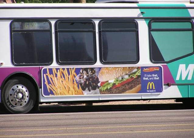 McDonalds Bus Queen OOH Graphics